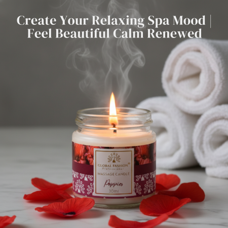 Global Fashion Massage Candle – 30 ml Aromatherapy Spa Candle in 21 Scents