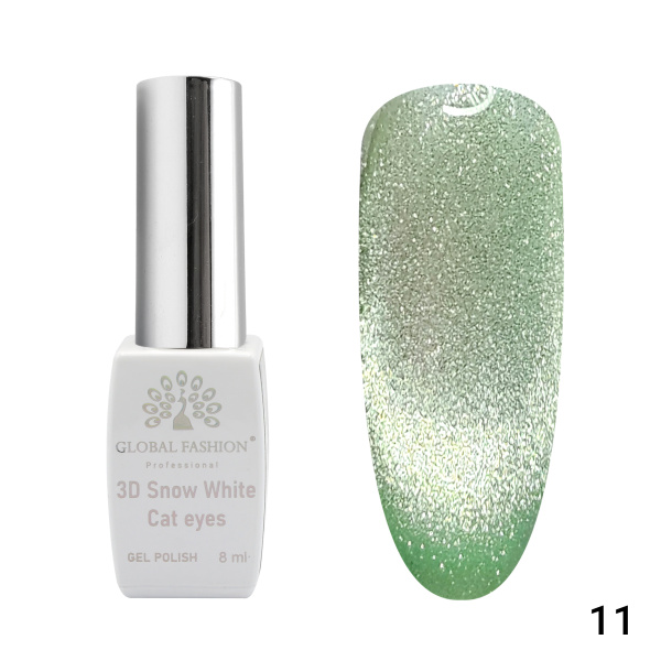 Gel polish cat eye 3D Snow White 11