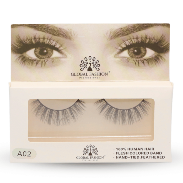 2 pcs wispy mink false eyelashes cat eye fox eye رموش صناعية طبيعية