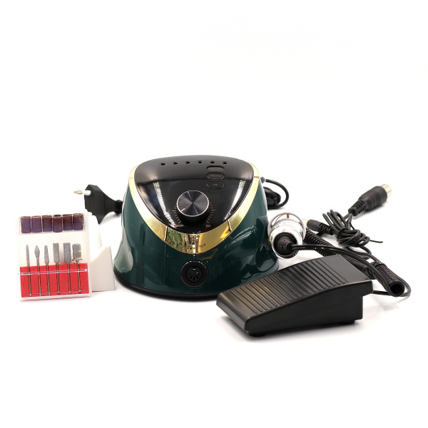 Global Fashion M12 35K RPM Electric Nail Drill – 68W Professional E-File Green
