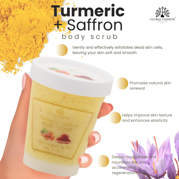 Global Fashion Body Scrub 300g – Collagen Exfoliating | Turmeric & Saffron Body Scrub Natural Exfoliating Moisturizing | مقشر الجسم
Global Fashion Body Scrub 300g – Collagen Exfoliating | Turmeric & Saffron Skin Exfoliator Brightening Scrub | سكراب الجسم