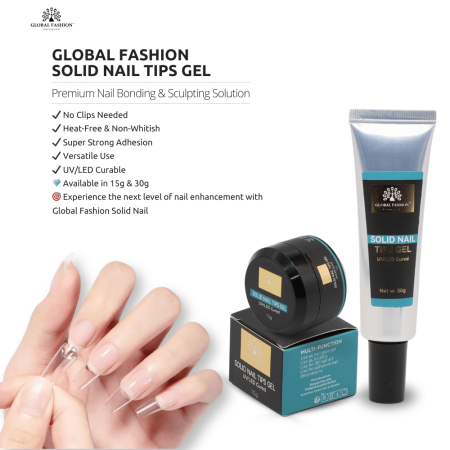 Gel for gel tips in a tube. Solid Nail Tips Gel 30 gr. Nail Extension Gel Close Up - Professional Solid Nail Tips Gel | جل الأظافر صورة مقربة