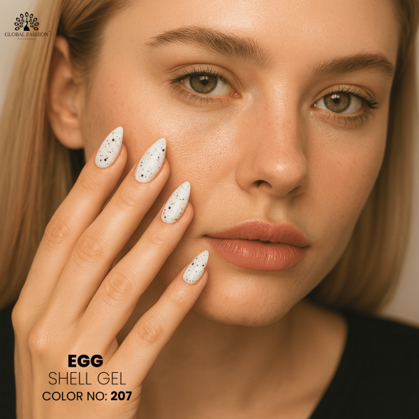 Egg Shell Gel Polish – 15 ml Shade 207 – Speckled Finish

