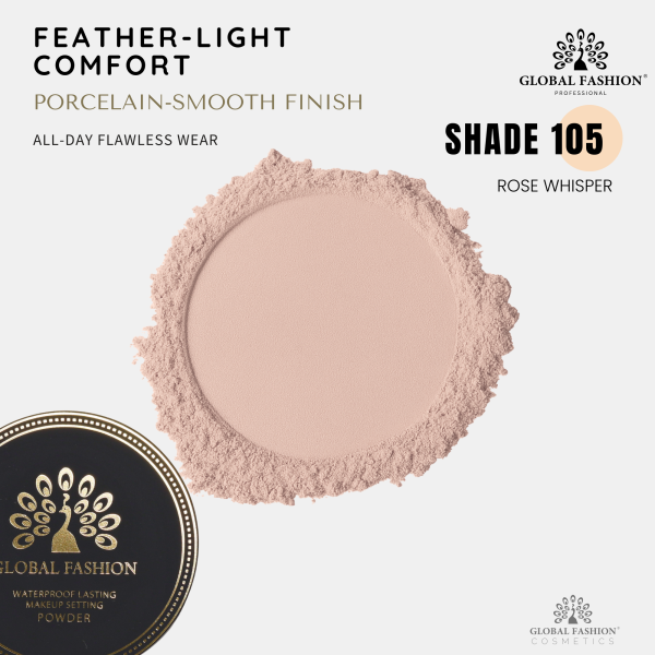 Global Fashion setting powder preview matte waterproof finish بودرة تثبيت مطفية
