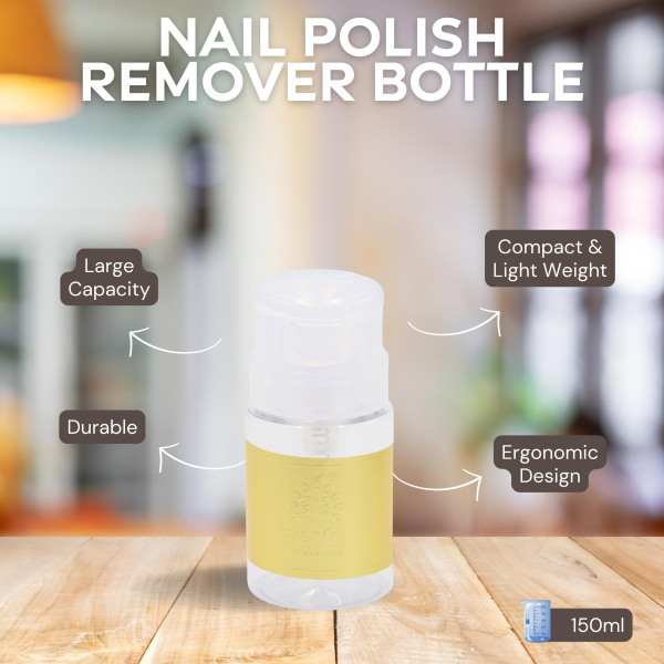 Global Fashion Pump Dispenser Bottle – Lockable | 150ml Pump Dispenser Bottle Nail Liquid Container | زجاجة مضخة
Global Fashion Pump Dispenser Bottle – Lockable | 150ml Push Down Bottle Leak Proof Design | عبوة موزع سوائل