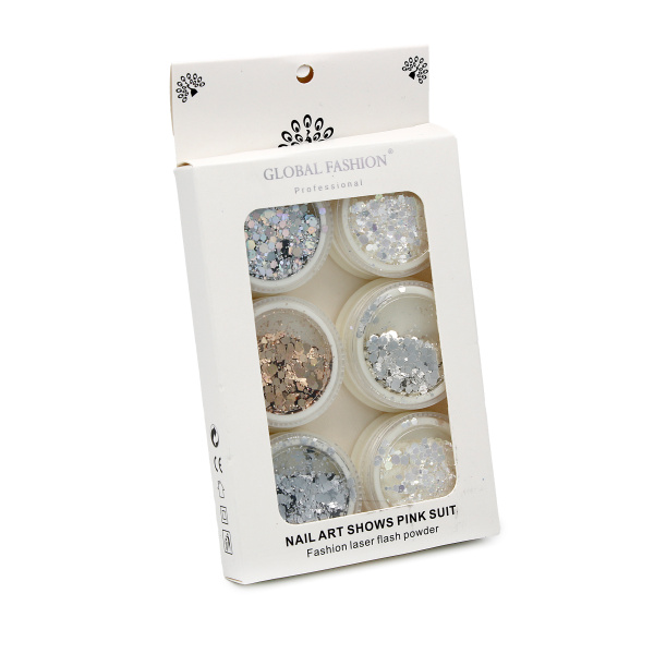 Decor for nail design, Global Fashion set No. 10, 6 pcs.