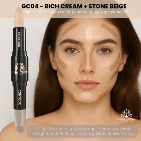 Global Fashion contour highlight stick close up sculpted glow finish قلم كونتور لقطة مقربة
