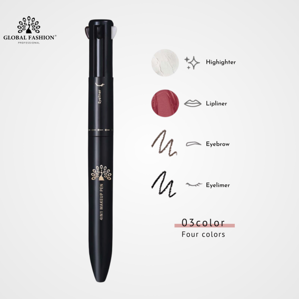 4 in 1 makeup pen eyebrow eyeliner lip liner highlighter قلم مكياج متعدد الاستخدام