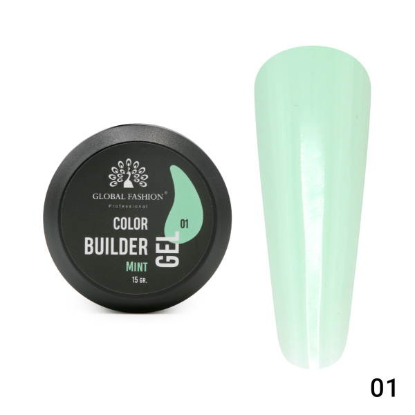 Color Builder Gel - Nail Modeling Gel 15g  | 01 - Mint