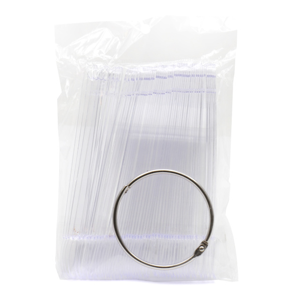 Paint palette on a ring, oval shape, transparent, 50 pcs