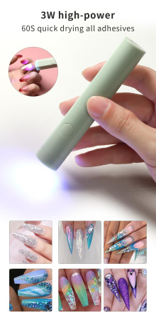 Global Fashion Mini LED Nail Lamp – USB Handheld Gel Curing | Octagon White 50w uv led gel nail lamp cordless manicure tool جهاز اظافر احترافي