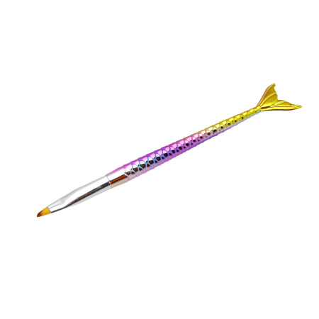 Gel brush, angled, fish, number 6