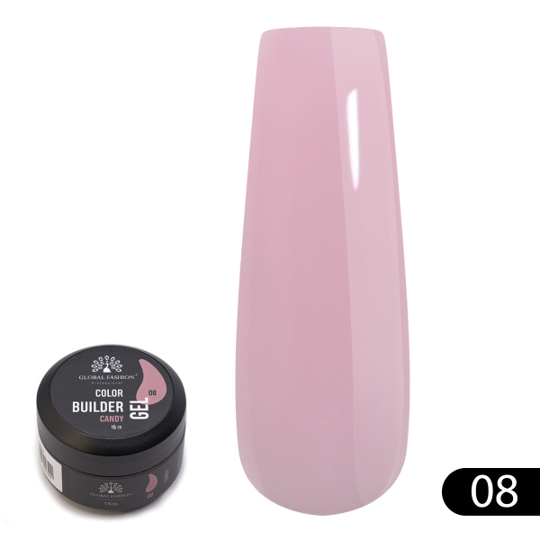 Global Fashion Color Builder Gel 15g | Nail Extension Gel | جل بيلدر ملون
