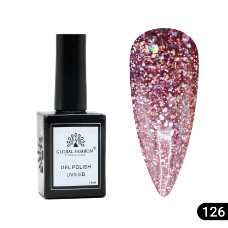 Gel polish Global Fashion, Gel polish 15 ml, 126