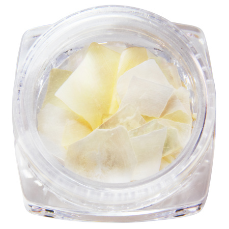 Nail decor, shells, white, 1 pc