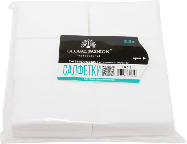 Lint-Free Nail Wipes for Nail Art & Makeup 300pcs Lint Free Nail Wipes - Professional Nail Art Cleaning Napkins UAE GCC | مناديل الأظافر