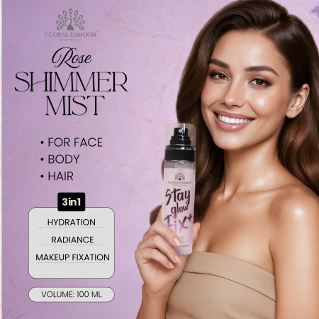 Shimmer mist glow spray close up light veil radiance بخاخ جلو ولمعان لقطة مقربة