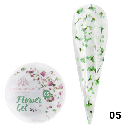 Gel with dried flowers 5 gr, Flower Gel 05