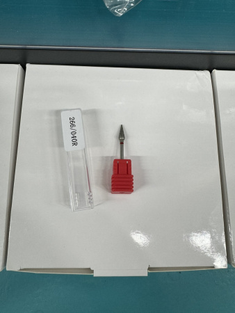 Diamond cuticle bit, medium drop, red notch, 266/040R