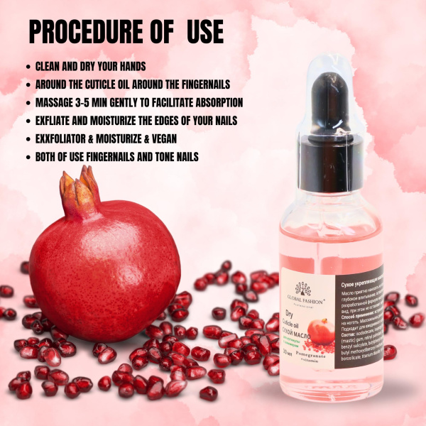 Global Fashion Professional Cuticle Oil – Natural Nail & Skin Care Blend