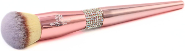 GLOBAL FASHION Rose Gold Professional Makeup Brush with Ultra Soft Vegan Bristles for Foundation, Concealer, Powder and Blush | فرشاة مكياج روز جولد احترافية
