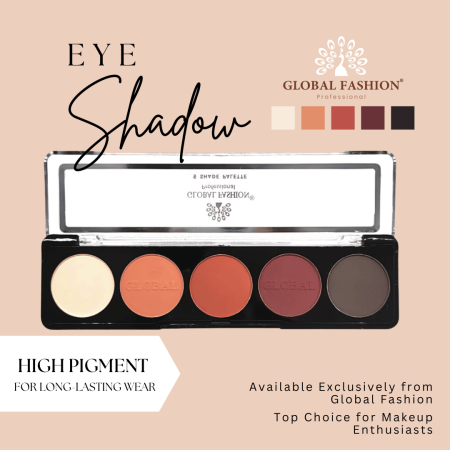 Global Fashion eyeshadow palette close up high pigment texture ظلال عيون لقطة مقربة
