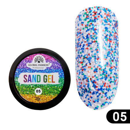 Gel paint \"Sand gel\" Global Fashion 5 gr, 05
