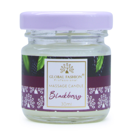 Massage candle Global Fashion, 30 ml, Black berry