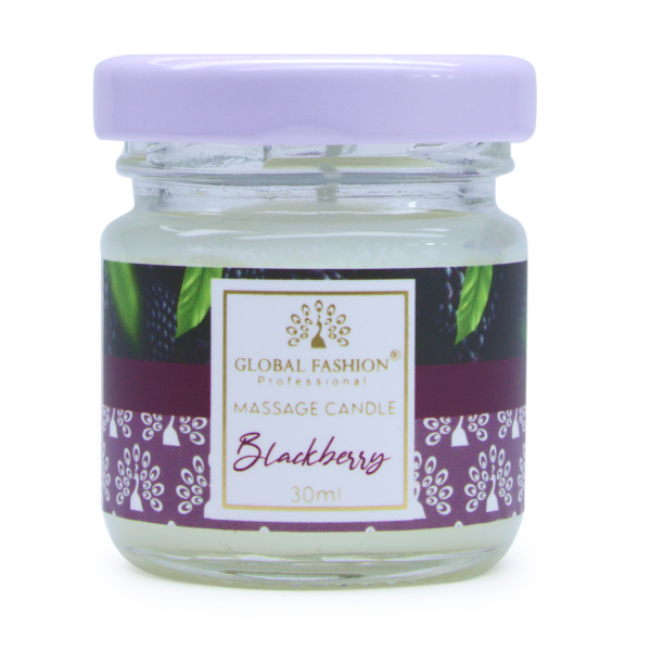 Global Fashion Moisturizing Massage Candle | 30 ml, Black berry