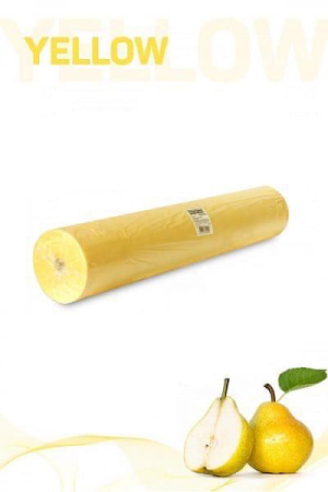 Disposable sheets 70x200 cm. in a roll with perforation (100 pcs), yellow