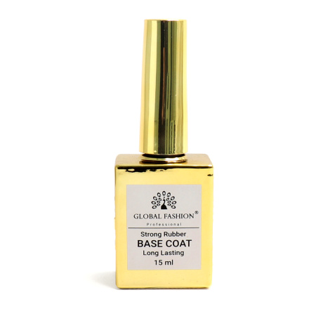Rubber base for gel polish, Strong Rubber Base Coat Long Lasting, 15 ml, Global Fashion