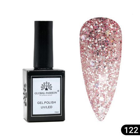 Gel polish Global Fashion, Gel polish 15 ml, 122