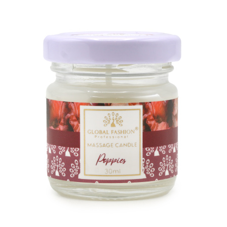 Massage candle Global Fashion, 30 ml, Poppies
