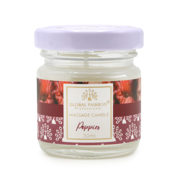 Global Fashion Moisturizing Massage Candle | 30 ml, Poppies