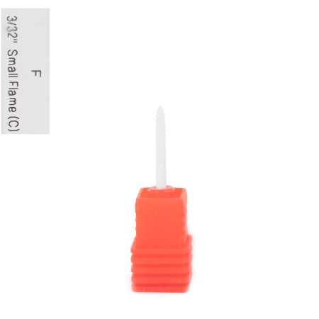 Ceramic Cuticle Nailer Flame Red Notch Small Flame