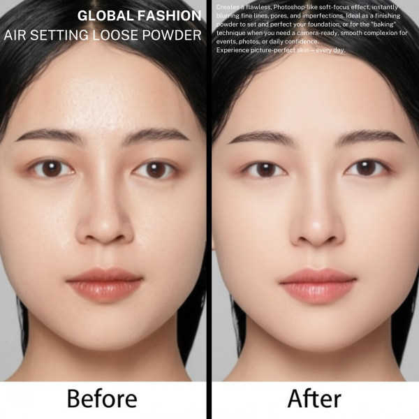 Loose powder preview matte setting finish بودرة تثبيت مطفية