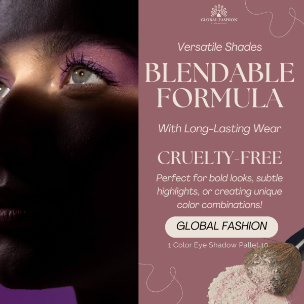 Global Fashion single eyeshadow preview matte shimmer finish ظلال عيون