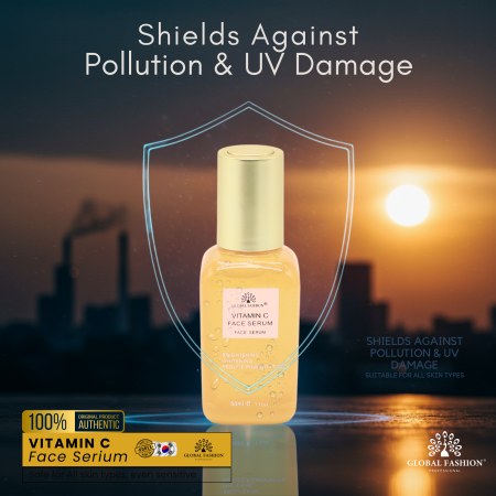 Vitamin C Face Serum 50ml – Brightening Serum Close Up - Hydrating Anti Aging Facial Treatment | سيروم للوجه صورة مقربة