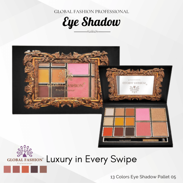 Global Fashion eyeshadow palette preview matte shimmer finish باليت ظلال عيون
