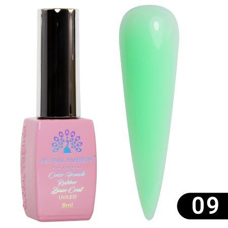 Colored French base for gel polish Global Fashion, Color French Base Coat 8 ml, 09