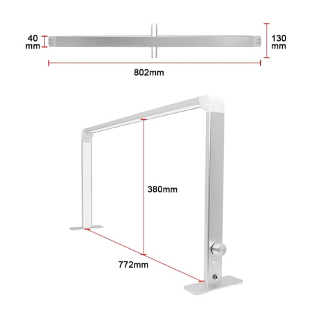 Global Fashion LED Nail Desk Lamp 80W – Adjustable Light, GFL1 | Argent LED Nail Desk Lamp Close View Adjustable Light | مصباح اظافر
Global Fashion LED Nail Desk Lamp 80W – Adjustable Light, GFL1 | Argent Professional Nail Lamp Detailed View Beauty Light | اضاءة مناكير