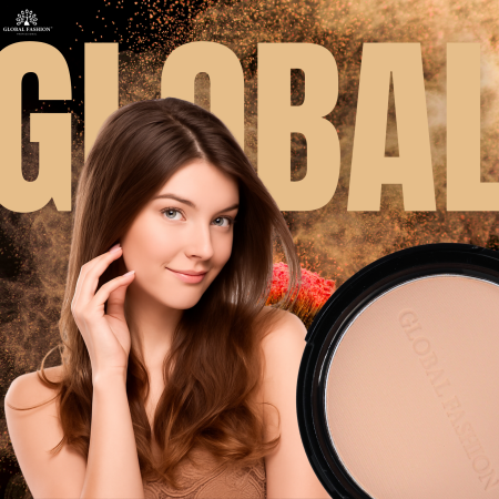Global Fashion powder close up smooth matte texture بودرة لقطة مقربة
