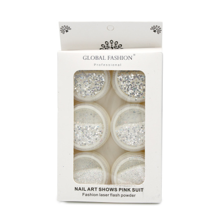 Decor for nail design, Global Fashion set No. 09, 6 pcs.