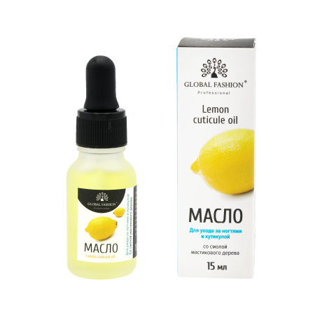 Cuticle Oil with Pipette with Lemon Scent Global Fashion, 15 ml