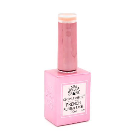 French Rubber Base Coat 15ml – Global Fashion | Professional Nail Gel Base
فرنش روبر بيس كوت 15 مل – جلوبال فاشن | بيس جل بوليش احترافي للأظافر

