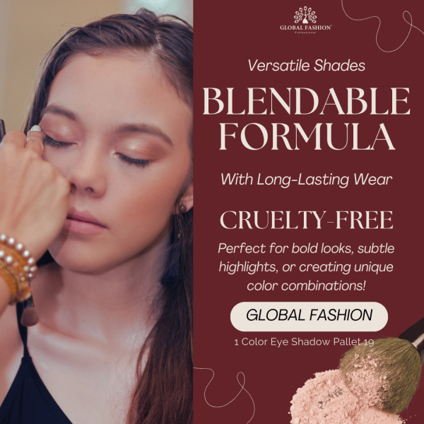 Global Fashion single eyeshadow preview matte shimmer finish ظلال عيون
