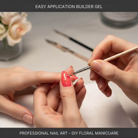 HEMA-Free Builder Flower Gel 8ml by Global Fashion – Real Dried Floral Petals, UV/LED Cure