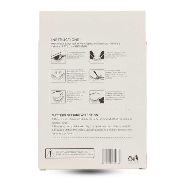Global Fashion false eyelashes wispy mink cat eye fox eye رموش صناعية طبيعية