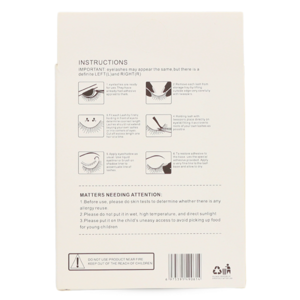 Global Fashion false eyelashes wispy mink cat eye fox eye رموش صناعية طبيعية