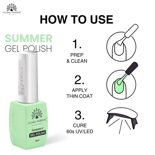 Summer Spring Gel Polish – Shade ## – 8ml UV LED Soak Off